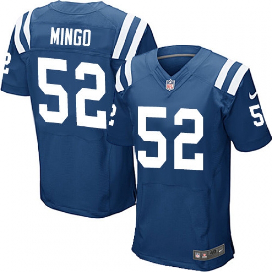 Men's Nike Indianapolis Colts #52 Barkevious Mingo Elite Royal Blue Team Color NFL Jersey - Ujersey