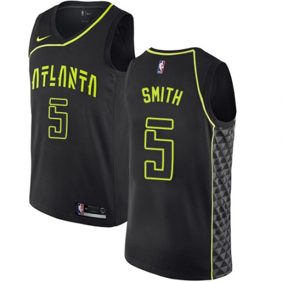 Men's Nike Atlanta Hawks #5 Josh Smith Swingman Black NBA Jersey - City Edition - Ujersey