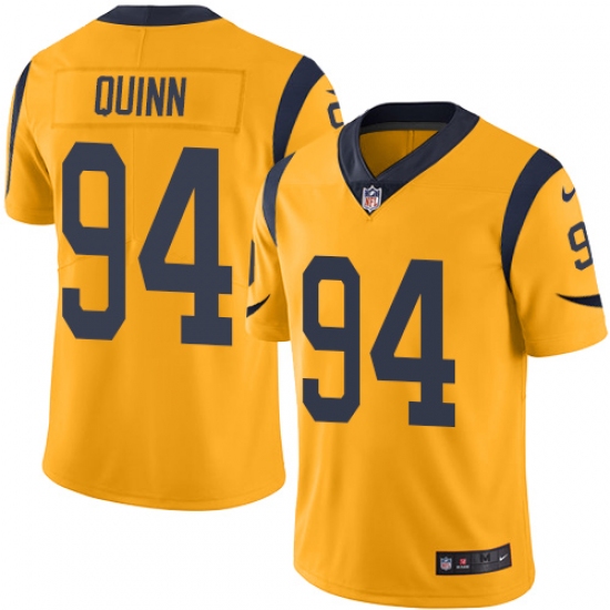 Men's Nike Los Angeles Rams #94 Robert Quinn Limited Gold Rush Vapor Untouchable NFL Jersey - Ujersey