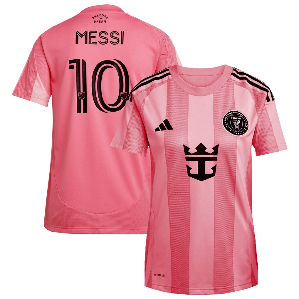 Women's Inter Miami CF Lionel Messi adidas Light Pink 2025 Euforia Replica Player Jersey - Ujersey