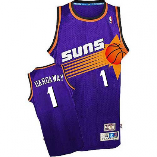 Men's Adidas Phoenix Suns #1 Penny Hardaway Swingman Purple Throwback NBA Jersey - Ujersey