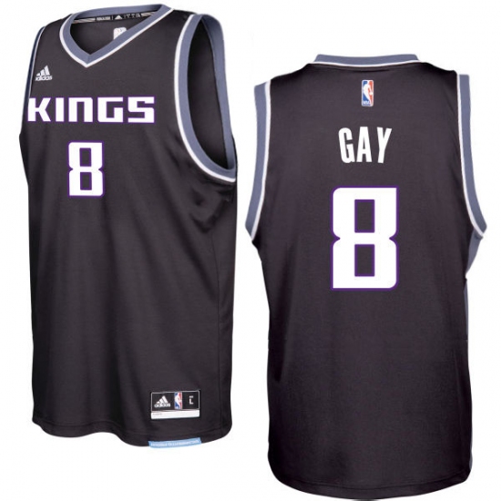 Sacramento Kings #8 Rudy Gay 2016-17 Seasons Black Alternate New Swingman Jersey - Ujersey
