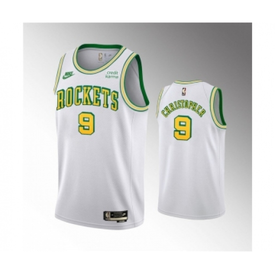 Men's Houston Rockets #9 Josh Christopher White Swingman Classic Edition Stitched Basketball Jersey - Ujersey