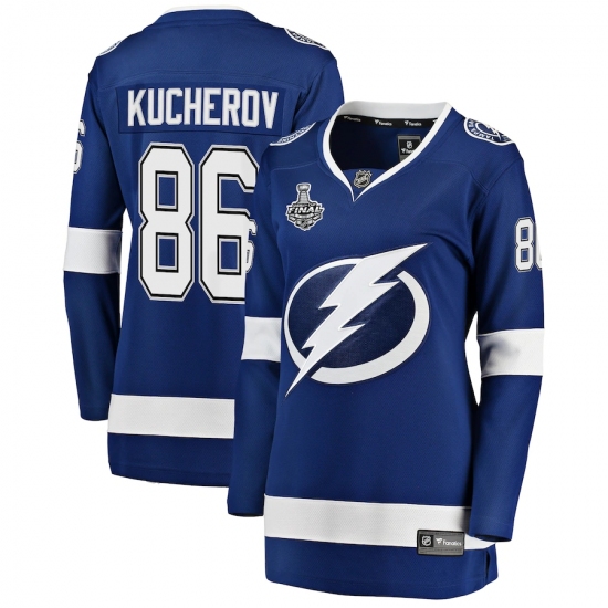 Women's Tampa Bay Lightning #86 Nikita Kucherov Fanatics Branded Blue 2020 Stanley Cup Final Bound Home Player Breakaway Jersey - Ujersey