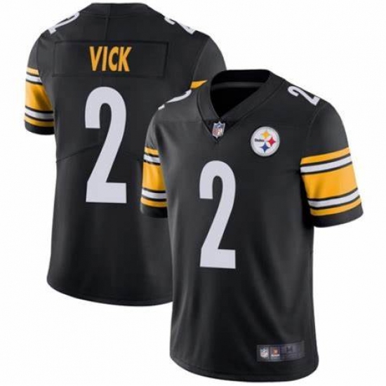 Men's Pittsburgh Steelers #2 Michael Vick Black Nike Draft Vapor Limited Jersey - Ujersey