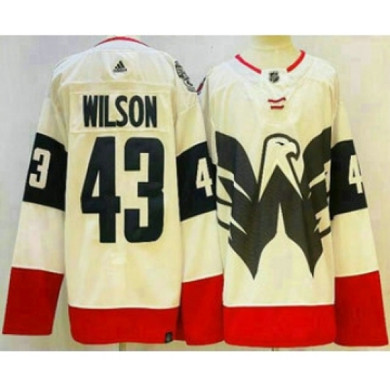 Men's Washington Capitals #43 Tom Wilson White 2023 Stadium Series Stitched Jersey - Ujersey