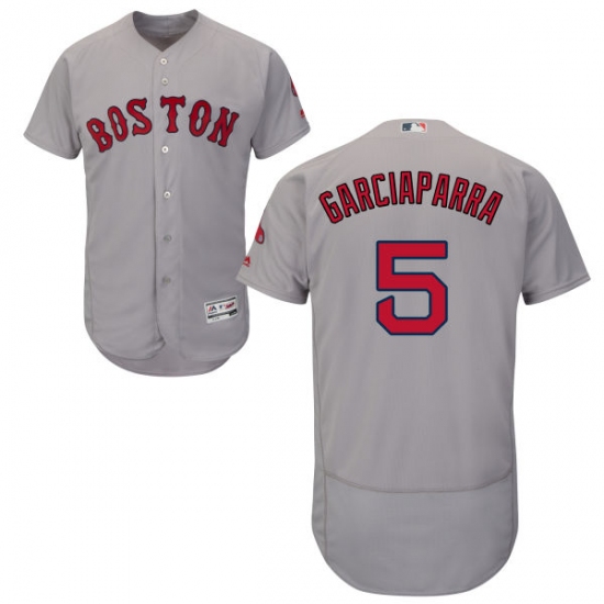 Men's Majestic Boston Red Sox #5 Nomar Garciaparra Grey Road Flex Base Authentic Collection MLB Jersey