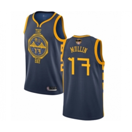 Men's Golden State Warriors #17 Chris Mullin Swingman Navy Blue Basketball 2019 Basketball Finals Bound Jersey - City Edition - Ujersey