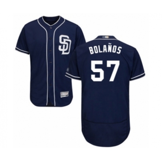Men's San Diego Padres #57 Ronald Bolanos Navy Blue Alternate Flex Base Authentic Collection Baseball Player Jersey - Ujersey