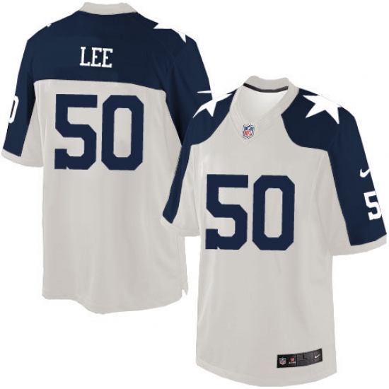 Men's Nike Dallas Cowboys #50 Sean Lee Limited White Throwback Alternate NFL Jersey - Ujersey