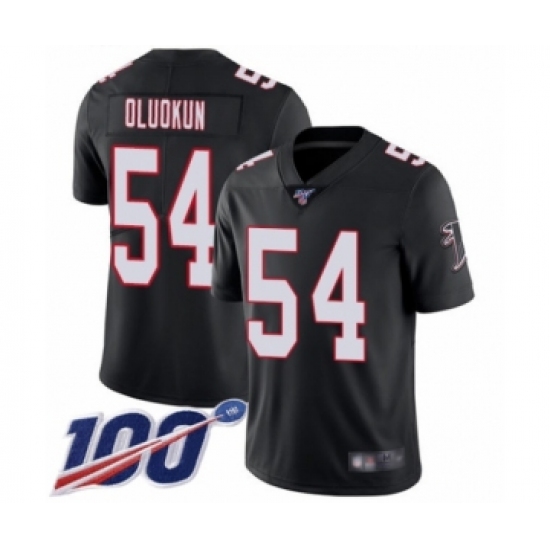 Men's Atlanta Falcons #54 Foye Oluokun Black Alternate Vapor Untouchable Limited Player 100th Season Football Jersey - Ujersey