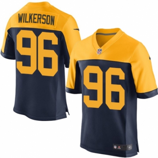Men's Nike Green Bay Packers #96 Muhammad Wilkerson Elite Navy Blue Alternate NFL Jersey - Ujersey