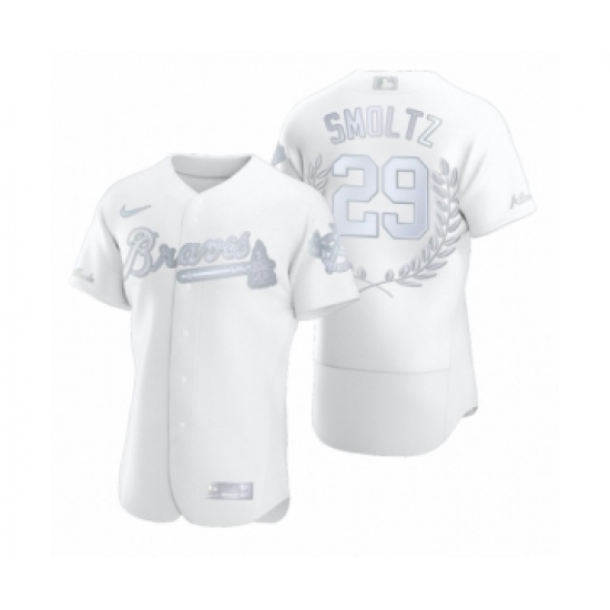 Men's John Smoltz #29 Atlanta Braves White Awards Collection NL Cy Young Jersey