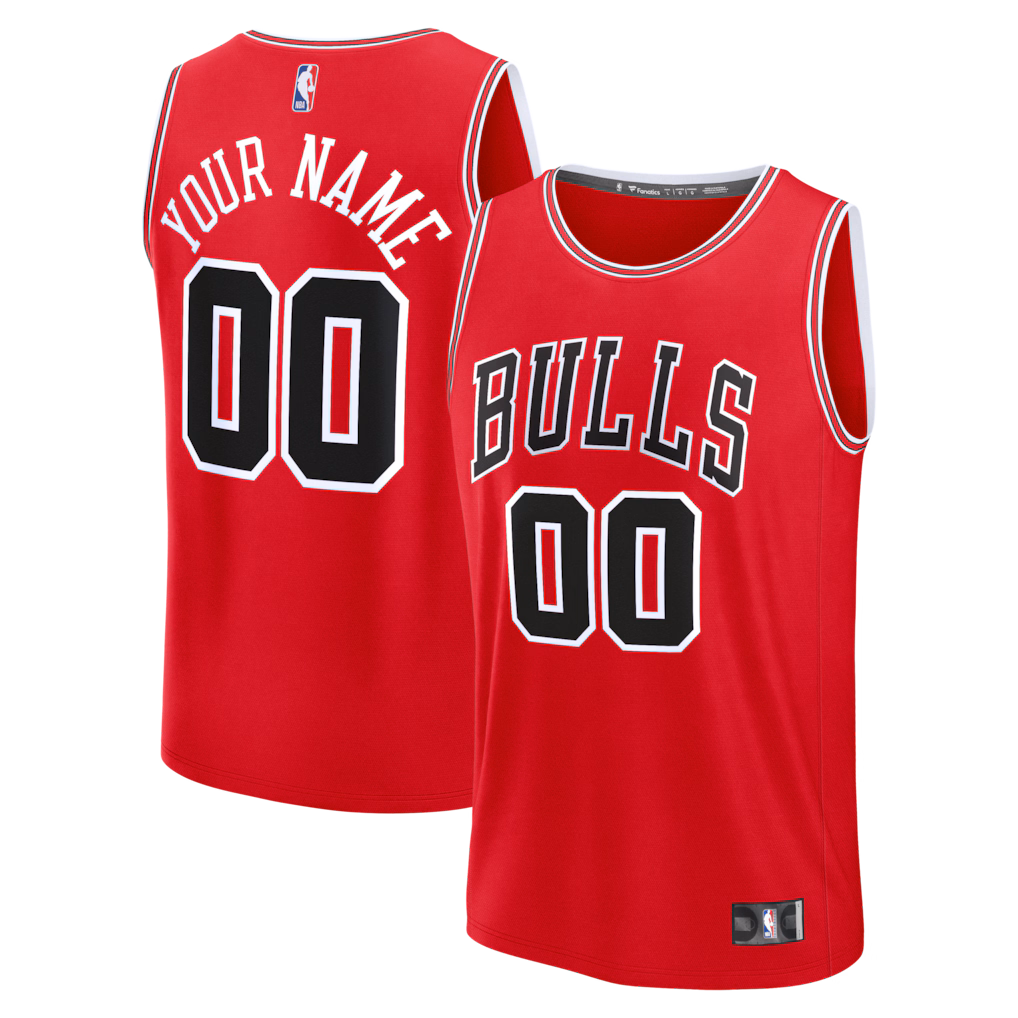 Youth Chicago Bulls Fanatics Red Fast Break Custom Jersey - Icon Edition