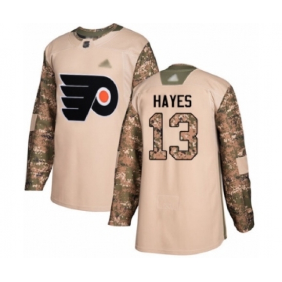 Men's Philadelphia Flyers #13 Kevin Hayes Authentic Camo Veterans Day Practice Hockey Jersey - Ujersey