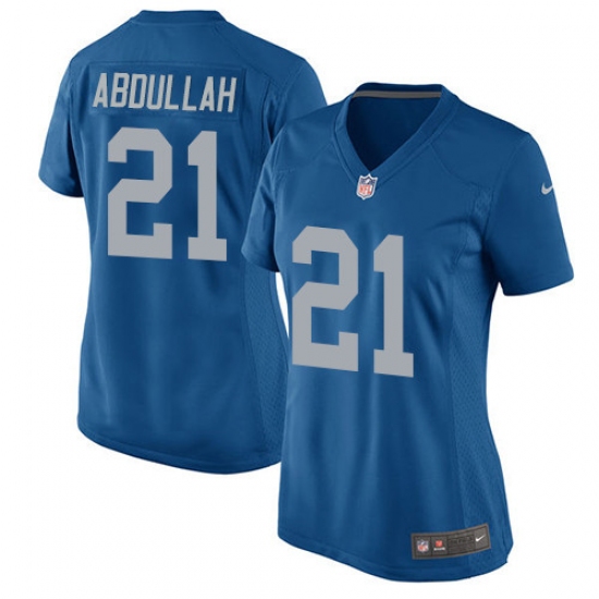 Women's Nike Detroit Lions #21 Ameer Abdullah Game Blue Alternate NFL Jersey - Ujersey