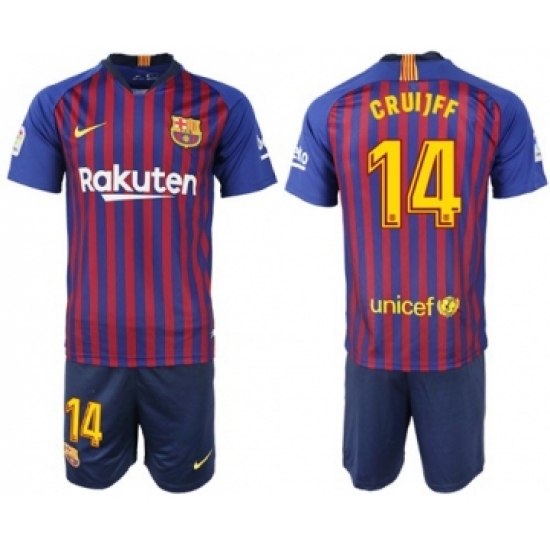 Barcelona #14 Cruijff Home Soccer Club Jersey