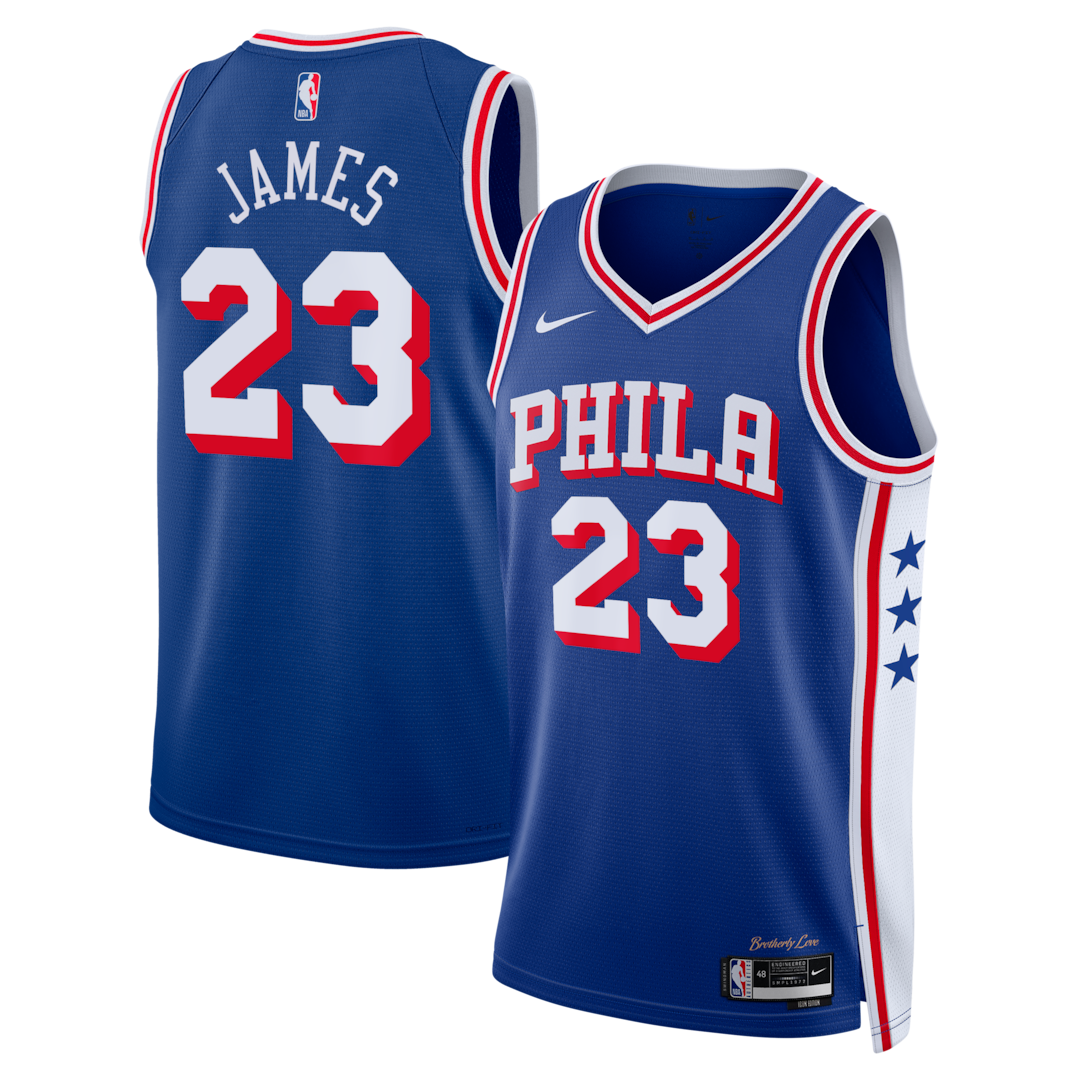 Youth Philadelphia 76ers LeBron James Nike Royal Swingman Jersey - Icon Edition - Ujersey
