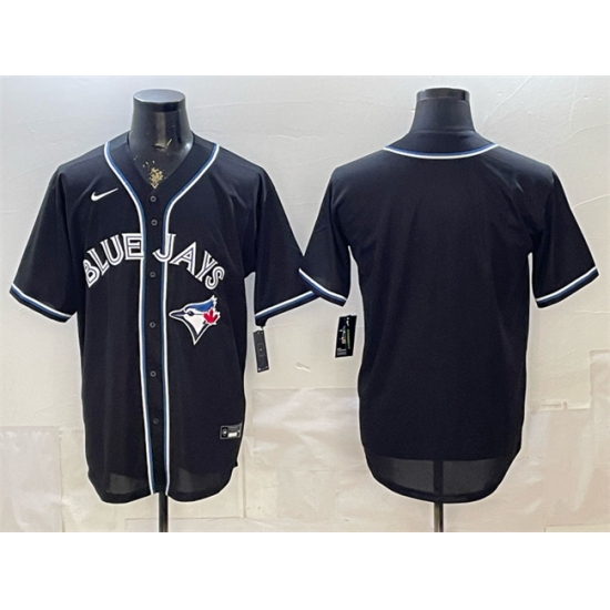 Men's Toronto Blue Jays Blank 2026 Fashion Replica Black Out Stitched Baseball Jersey - Ujersey