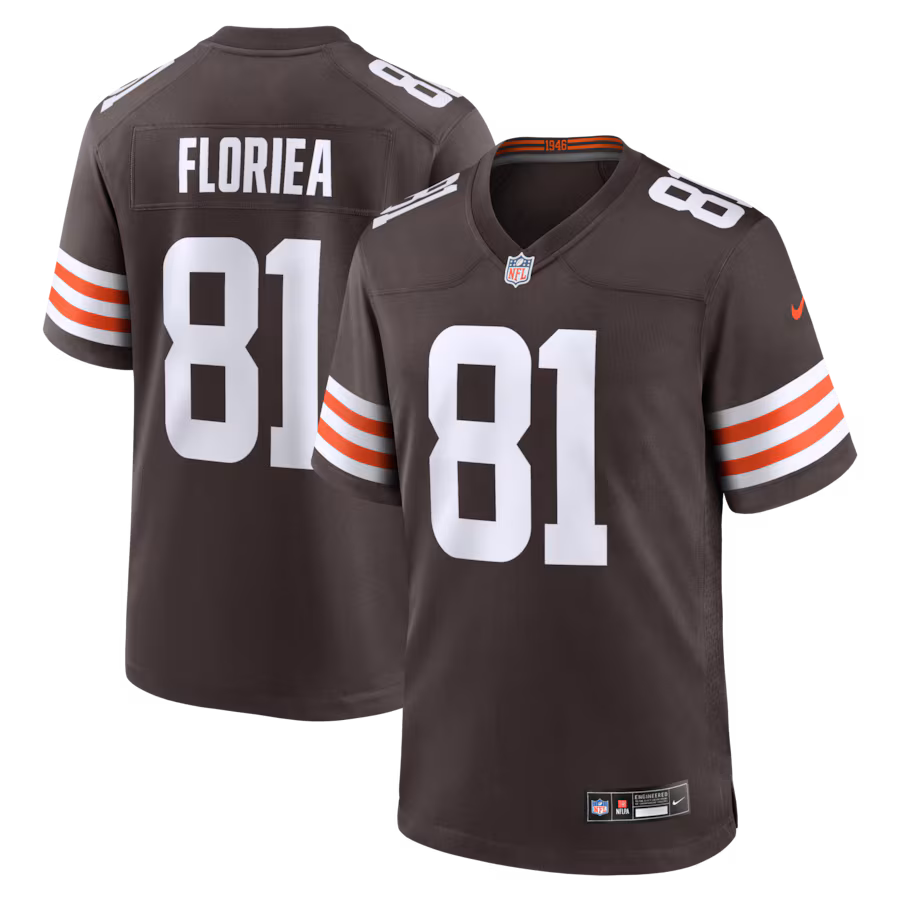 Men's Cleveland Browns Luke Floriea Nike Brown Team Game Jersey - Ujersey