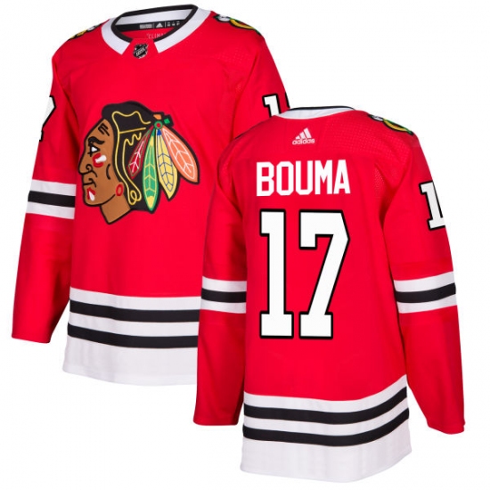 Men's Adidas Chicago Blackhawks #17 Lance Bouma Premier Red Home NHL Jersey - Ujersey
