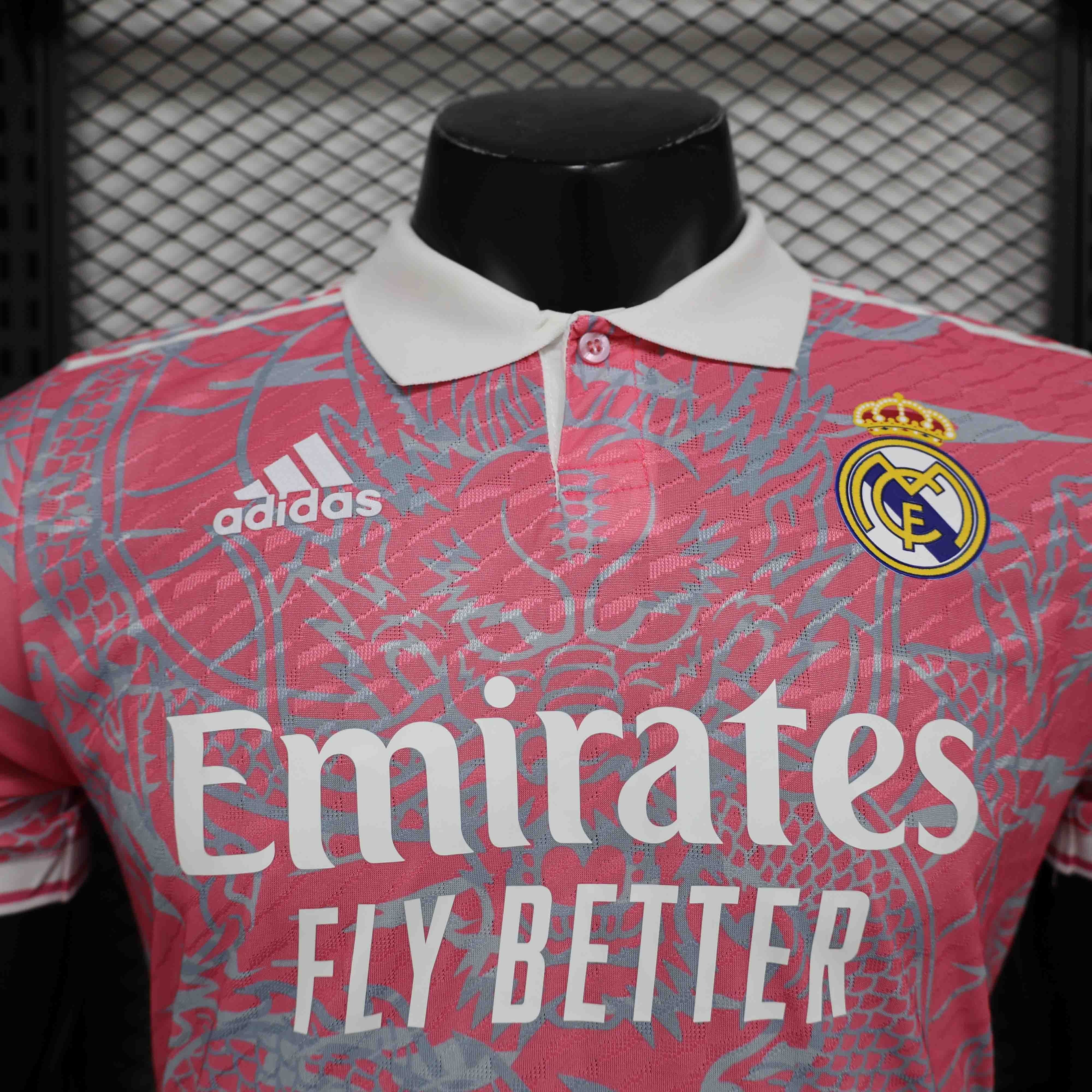 Real Madrid Soccer Jersey Dragon Pink Special Edition Shirt 2024/25