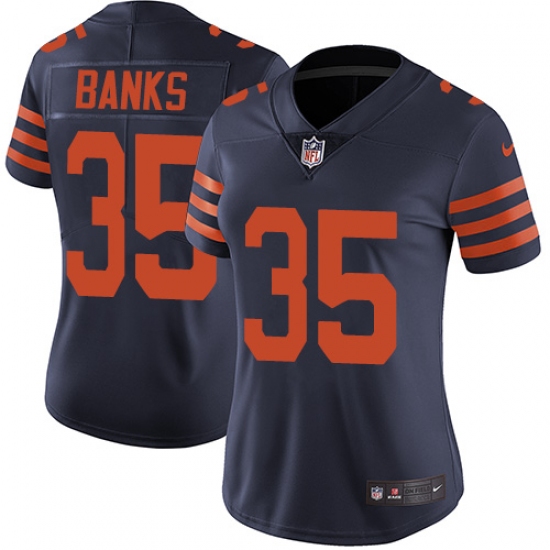 Women's Nike Chicago Bears #35 Johnthan Banks Navy Blue Alternate Vapor Untouchable Limited Player NFL Jersey - Ujersey