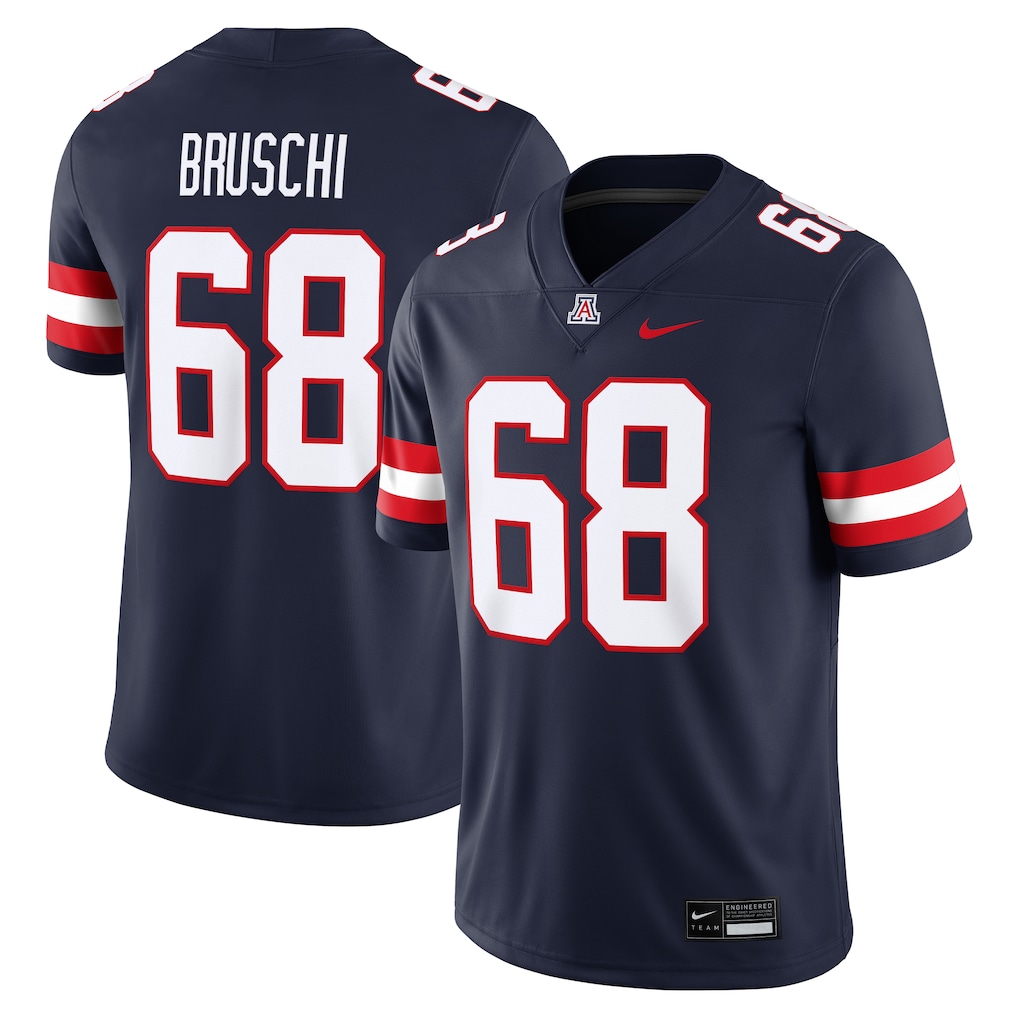 Men's Nike Tedy Bruschi Navy Arizona Wildcats Home Game Jersey - SUjersey01
