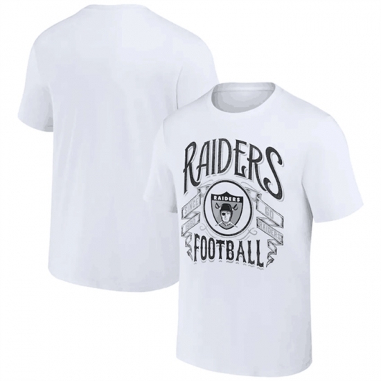 Men's Las Vegas Raiders White X Darius Rucker Collection Vintage Football T Shirt - Ujersey
