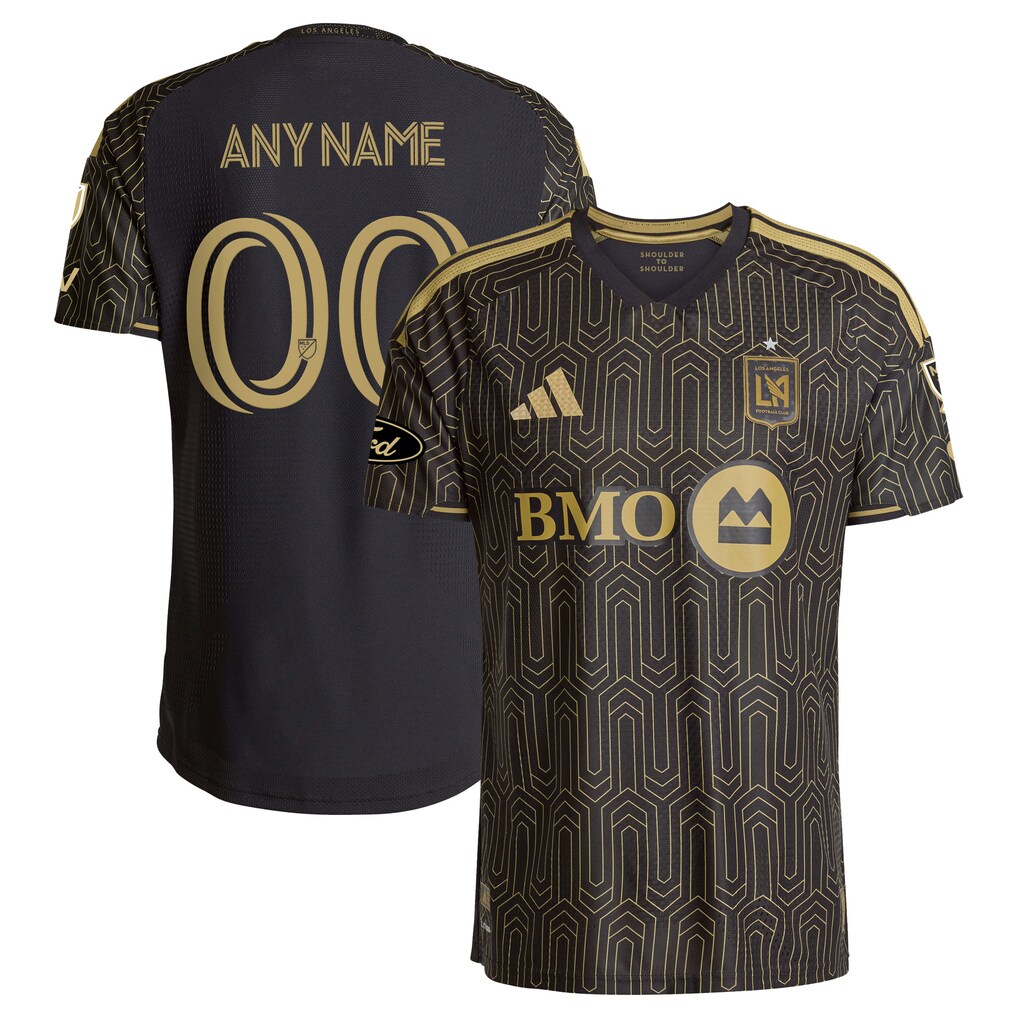 Men's LAFC adidas Black 2026 Primary Kit On-Field Authentic Patch Custom Jersey - Ujersey