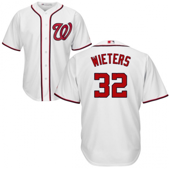 Youth Majestic Washington Nationals #32 Matt Wieters Authentic White Home Cool Base MLB Jersey - Ujersey