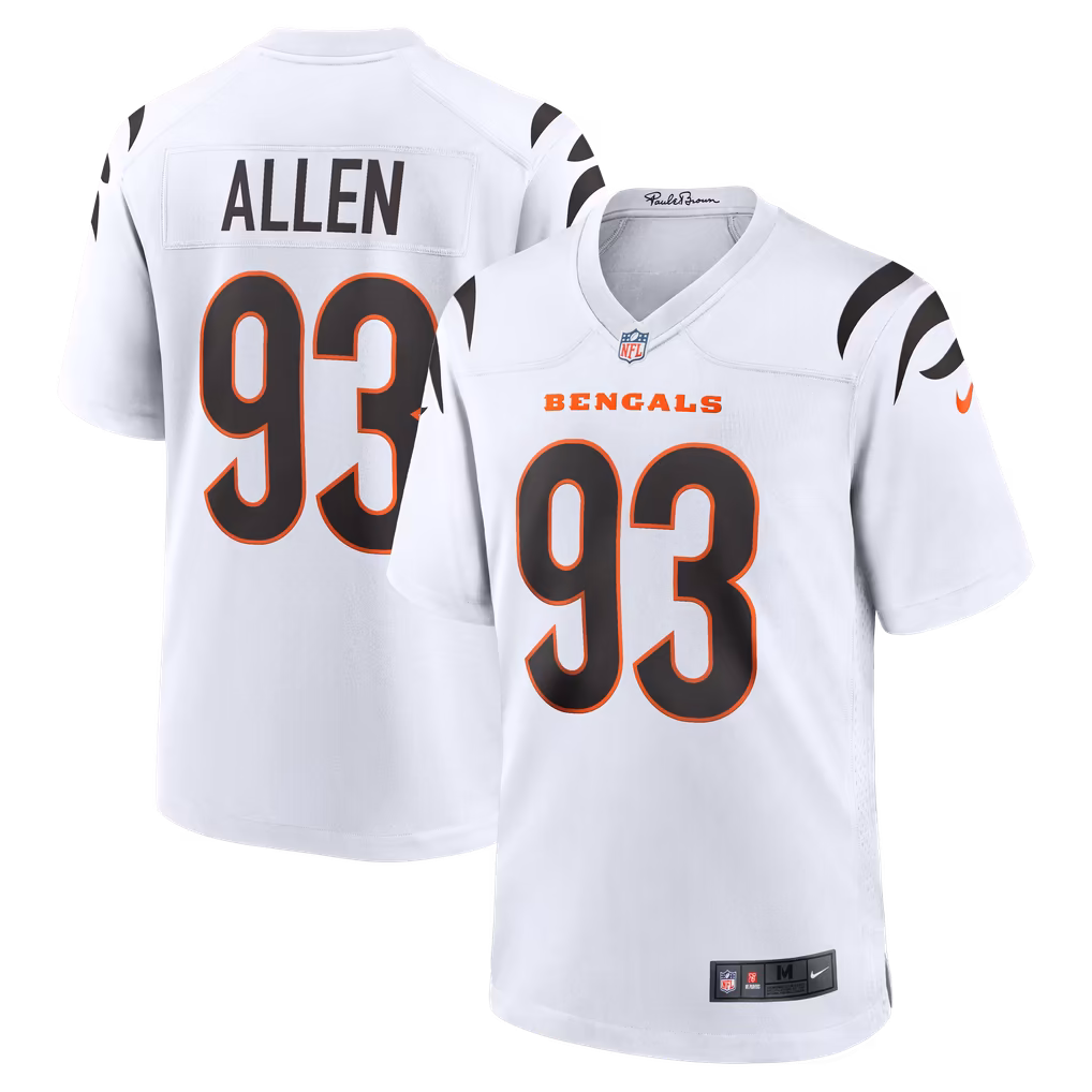 Men's Cincinnati Bengals Jonathan Allen Nike White Game Jersey