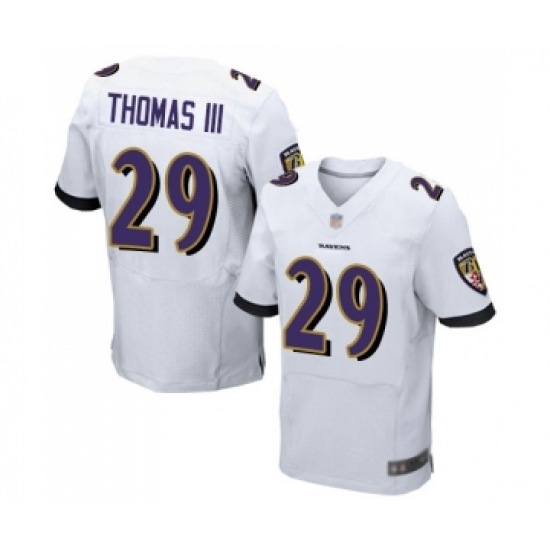 Men's Baltimore Ravens #29 Earl Thomas III Elite White Football Jersey - Ujersey