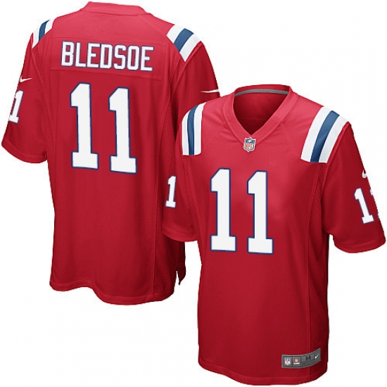 Men's Nike New England Patriots #11 Drew Bledsoe Game Red Alternate NFL Jersey - Ujersey