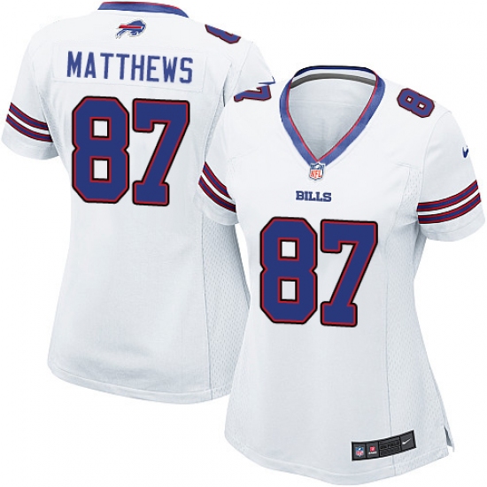 Women's Nike Buffalo Bills #87 Jordan Matthews Game White NFL Jersey - Ujersey