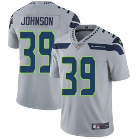 Youth Nike Seattle Seahawks #39 Dontae Johnson Grey Alternate Vapor Untouchable Elite Player NFL Jersey - Ujersey