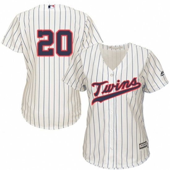 Women's Majestic Minnesota Twins #20 Eddie Rosario Replica Cream Alternate Cool Base MLB Jersey - Ujersey