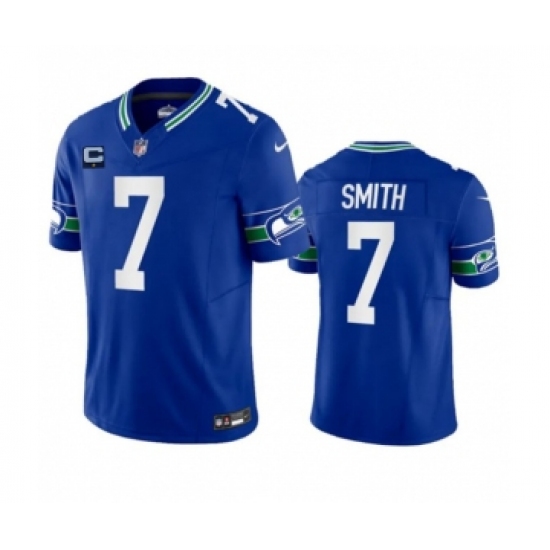 Men's Nike Seattle Seahawks #7 Geno Smith Royal 2023 F.U.S.E. 1-Star C Vapor Vapor Untouchable Limited Football Stitched Jersey - Ujersey
