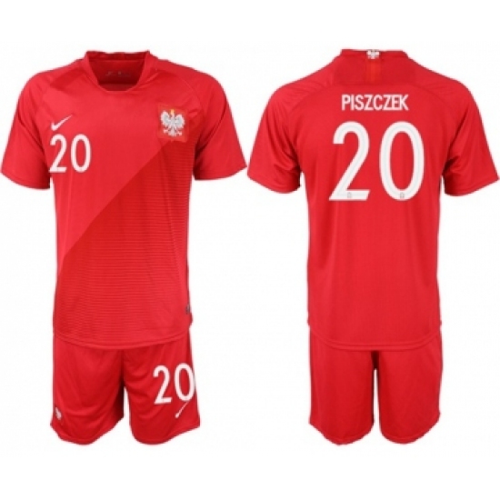 Poland #20 Piszczek Away Soccer Country Jersey