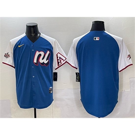 Men's National League Arizona Diamondbacks Blank Blue Alternate 2025 All-Star Edition Limited Stitched Baseball Jersey