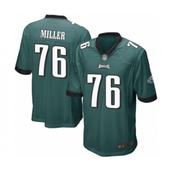 Men's Philadelphia Eagles #76 Shareef Miller Game Midnight Green Team Color Football Jersey - Ujersey