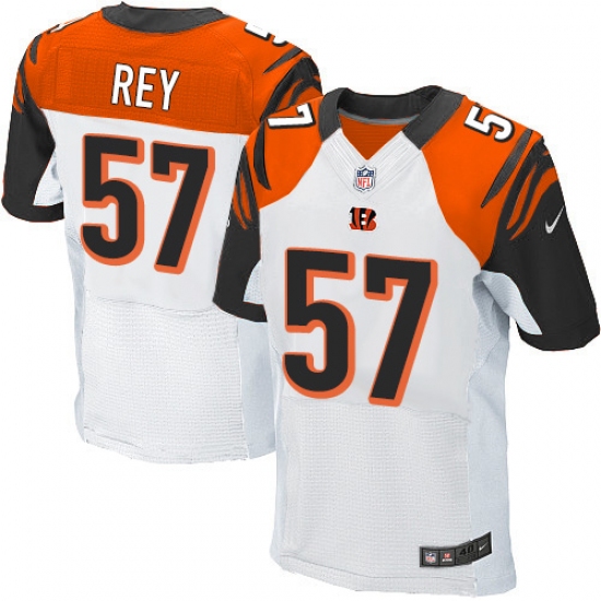 Men's Nike Cincinnati Bengals #57 Vincent Rey Elite White NFL Jersey - Ujersey