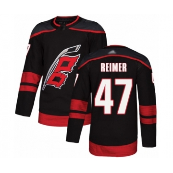 Youth Carolina Hurricanes #47 James Reimer Authentic Black Alternate Hockey Jersey
