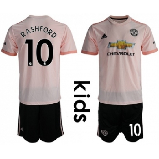 Manchester United #10 Rashford Away Kid Soccer Club Jersey