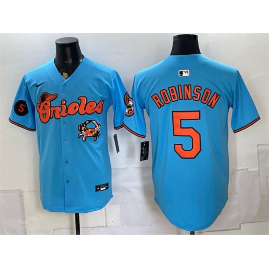 Men's Baltimore Orioles #5 Brooks Robinson Blue With Vapor Premier Limited Stitched Baseball Jersey - Ujersey