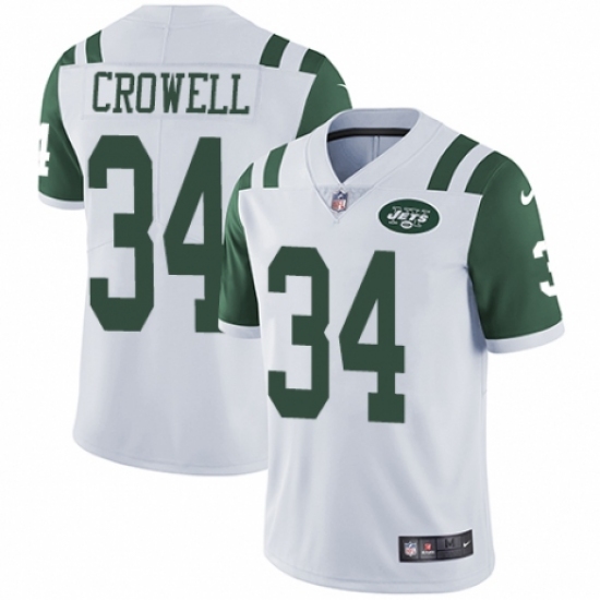 Youth Nike New York Jets #34 Isaiah Crowell White Vapor Untouchable Elite Player NFL Jersey - Ujersey