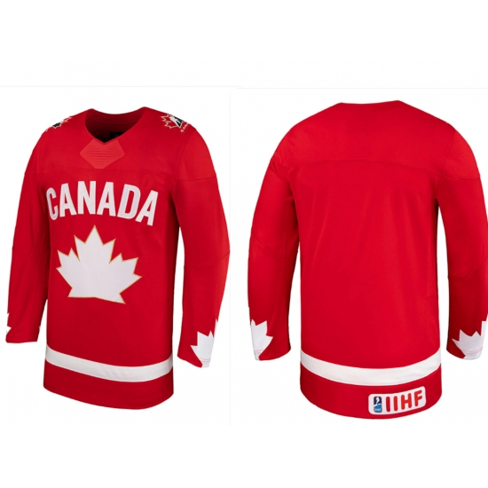 MEN'S TEAM CANADA ADULT RED CUSTOM HOCKEY JERSEY - Ujersey