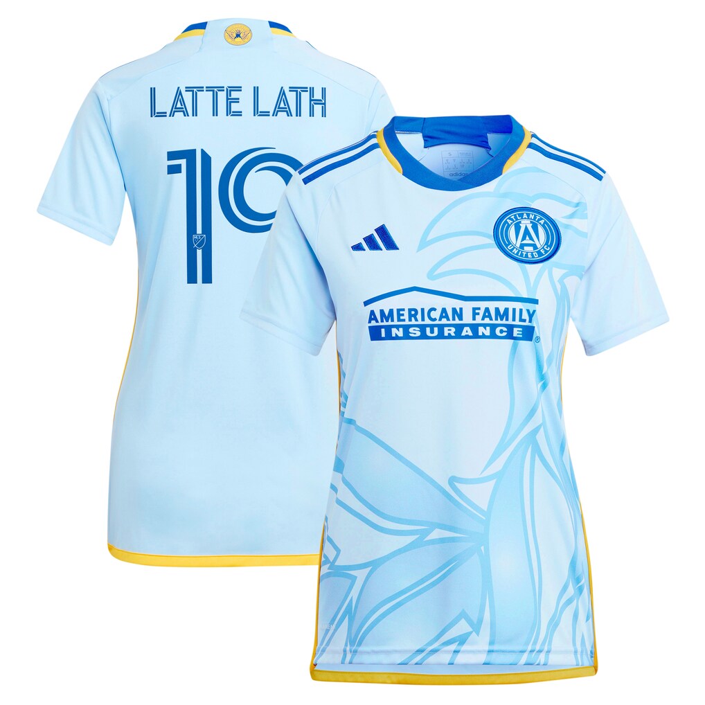 Women's Atlanta United FC Emmanuel Latte Lath adidas Light Blue 2024 The Resurgens Kit Replica Player Jersey - Ujersey