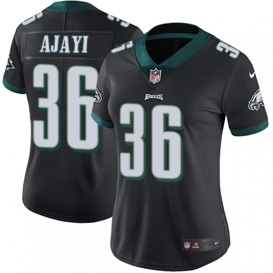 Women's Nike Philadelphia Eagles #36 Jay Ajayi Black Alternate Vapor Untouchable Limited Player NFL Jersey - Ujersey