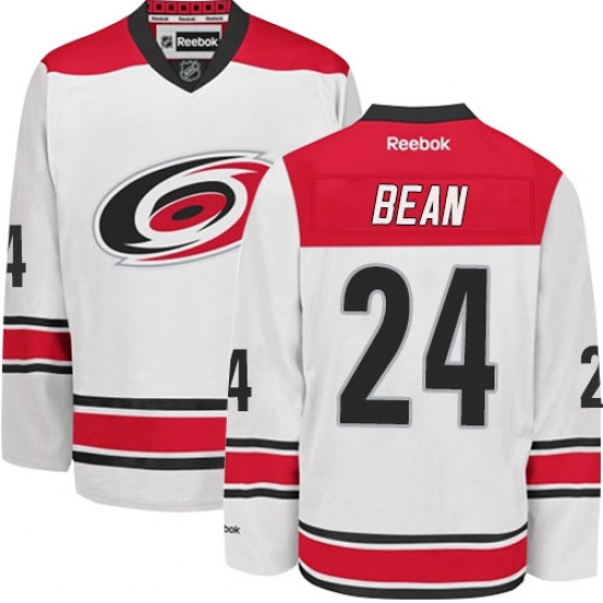 Youth Reebok Carolina Hurricanes #24 Jake Bean Authentic White Away NHL Jersey - Ujersey